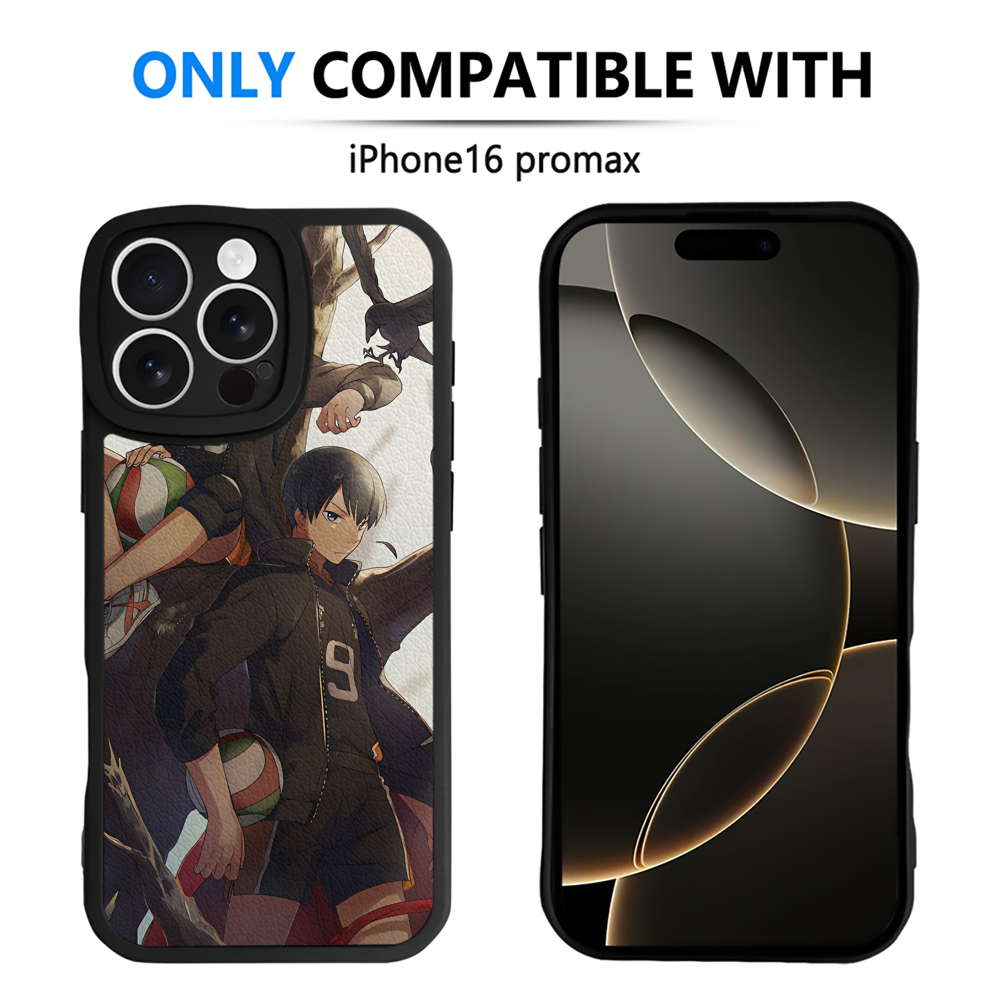 （画像用） ハイキュー!! Haikyu!! 【iPhone 16シリーズ対応】シリコンスマホケース（レザー調） 材質：シリコン